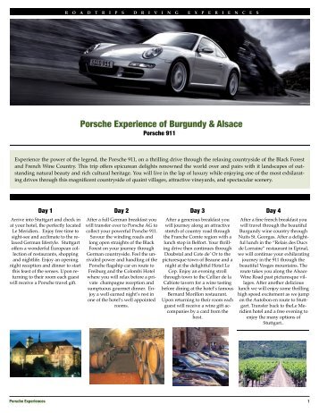 Porsche Experience of Burgundy & Alsace - Roadtrips