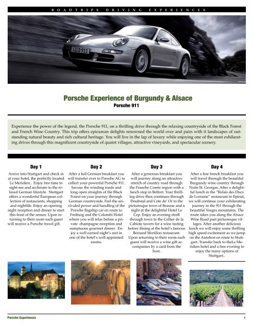 Porsche Experience of Burgundy & Alsace - Roadtrips