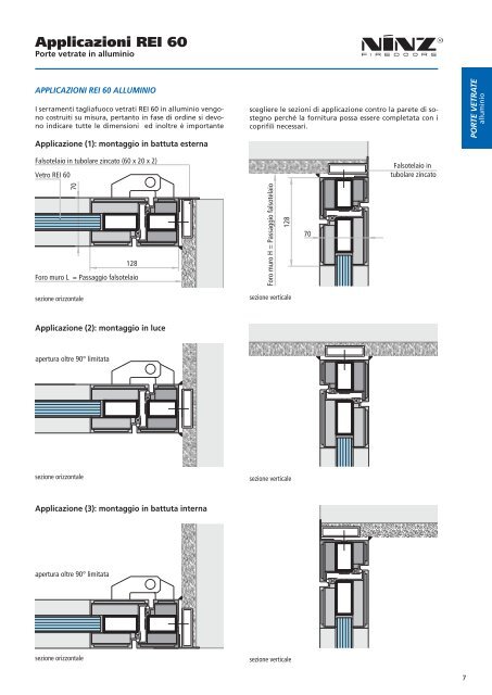 Porte vetrate in alluminio