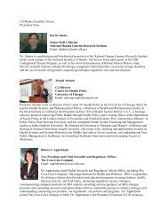 Presenters' bios - Foundation for the National Institutes of Health