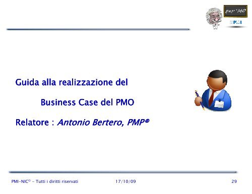 Giustificare il PMO - PMI-NIC