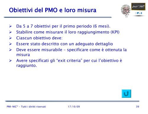 Giustificare il PMO - PMI-NIC