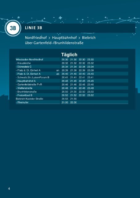 Spät- und Nightliner-Fahrplan Wiesbaden 2012