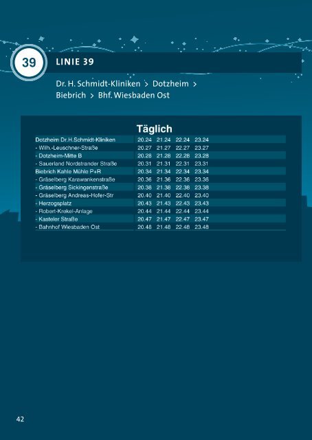 Spät- und Nightliner-Fahrplan Wiesbaden 2012