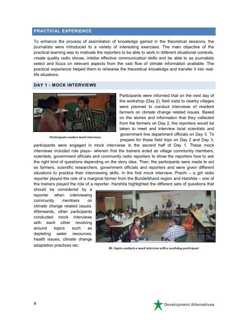 Capacity Building Workshop Report - CDKN Global