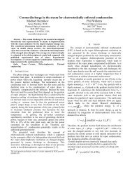 Corona discharge in the steam for electrostatically enforced ...