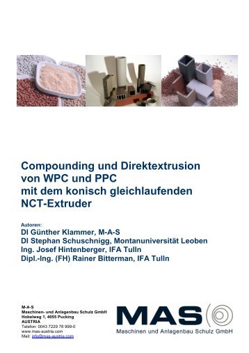 Compounding und Direktextrusion von WPC und PPC mit dem ...