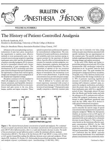 April 1998, Vol 16 - Anesthesia History Association