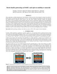 Resist double patterning on BARCs and spin-on ... - Brewer Science