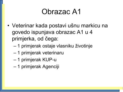 Kontrolni sustav za zdravlje Å¾ivotinja - Kancelarija za veterinarstvo