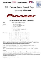 21. Pioneer Junior Squash Cup - Pioneer Cup