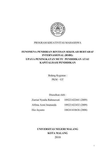 Contoh Proposal Pkm Gt Pdf Pigura