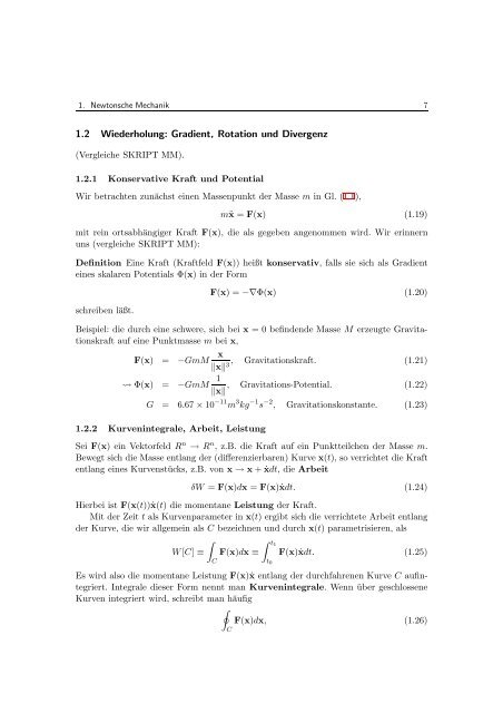 1. Newtonsche Mechanik 6
