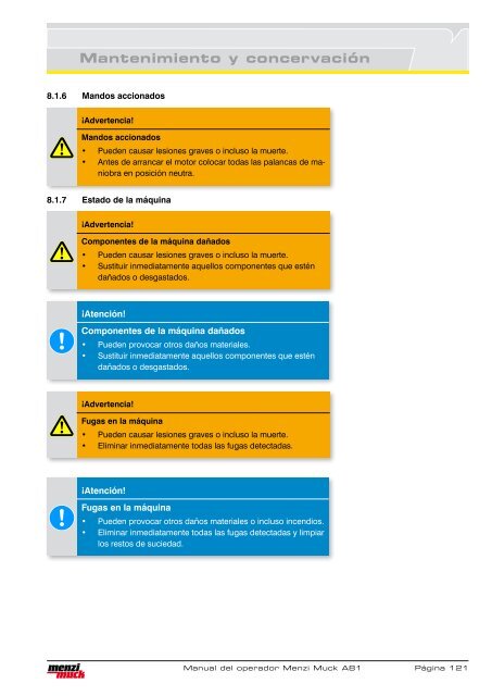 Mantenimiento y concervaciÃƒÂ³n