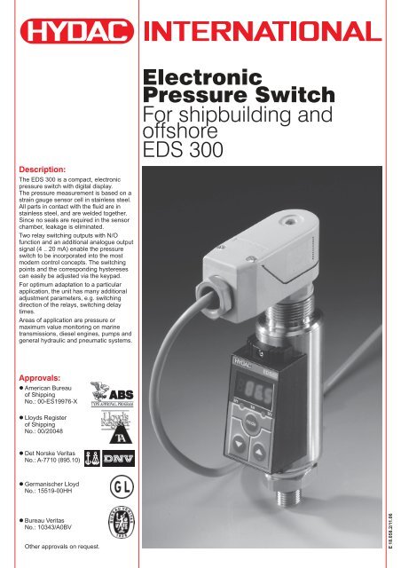 Electronic pressure switch