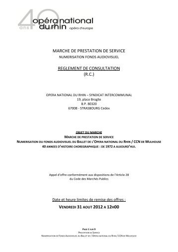 marche de prestation de service reglement de consultation (rc)