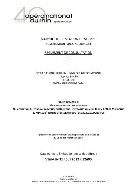 marche de prestation de service reglement de consultation (rc)