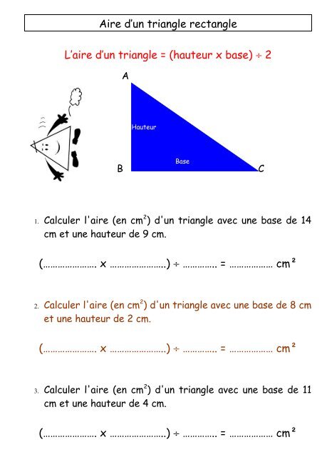 Aire d'un triangle rectangle