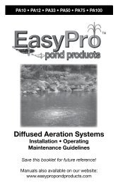 Diffused Aeration Systems - EasyPro Pond Products