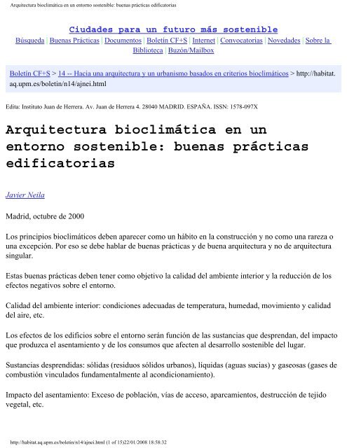 Arquitectura bioclimÃ¡tica en un entorno sostenible: buenas prÃ¡cticas ...