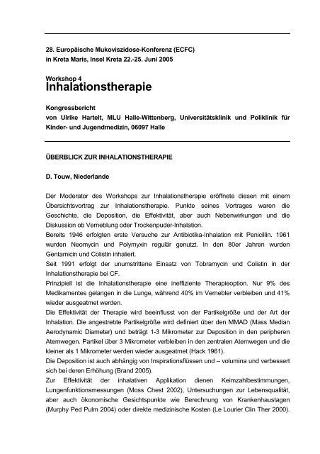 Inhalationstherapie - Roche in Deutschland