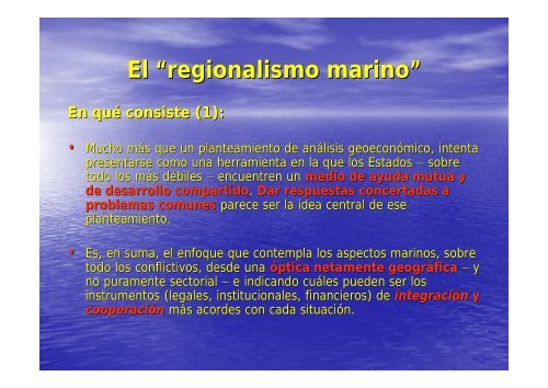 Las Regiones Marinas