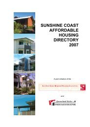 sunshine coast affordable housing directory 2007 - Queensland ...