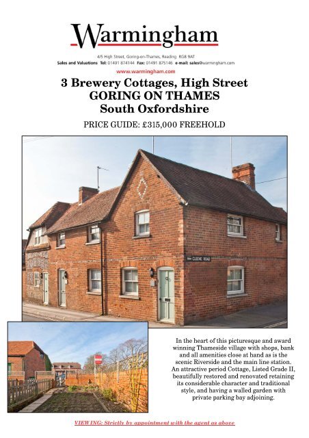 3 Brewery Cottages, High Street GORING ON ... - Warmingham