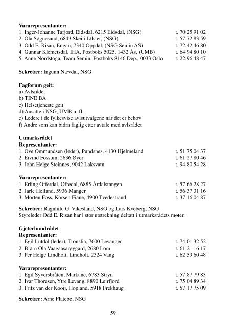 ÅRSMELDING 2004 - Norsk Sau og Geit