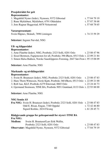 ÅRSMELDING 2004 - Norsk Sau og Geit