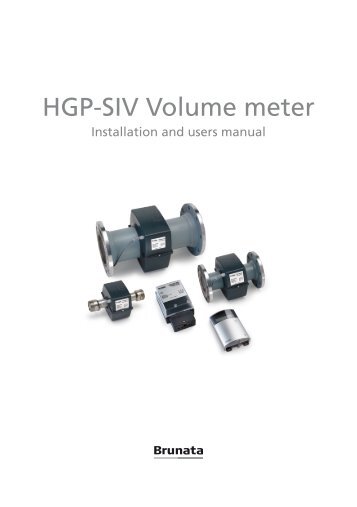 HGP-SIV Volume meter - Brunata