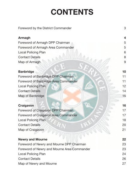 E District Policing Plan 2009-2010 - Police Service of Northern Ireland
