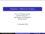 Folien - Lehrstuhl Informatik 1