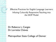 Infusing Culturally Responsive Teaching into the SIOP Model