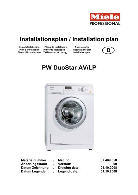 Miele PW 5062 AV Marathon Installationsplan - VS Elektro