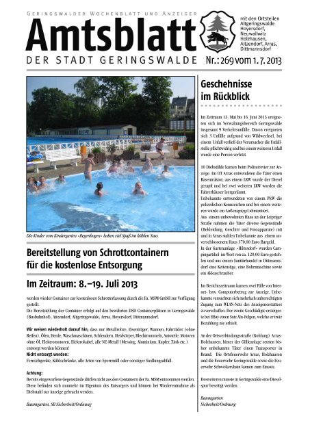 Nr.: 269 vom 1. 7. 2013 - Geringswalde