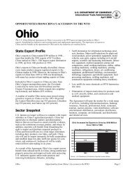 Ohio - Market Access and Compliance - Department of Commerce