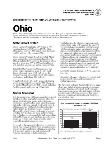 Ohio - Market Access and Compliance - Department of Commerce