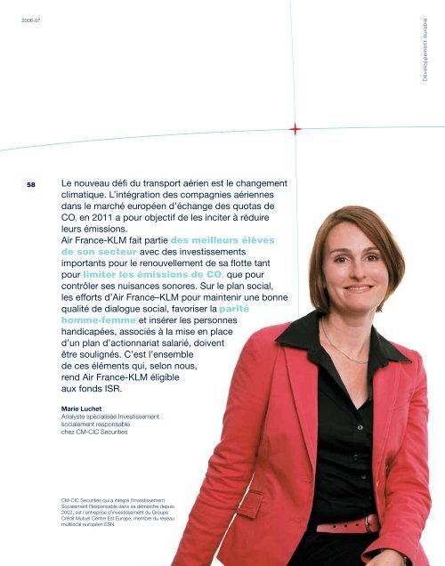 Rapport annuel 2006-07 - Air France-KLM Finance