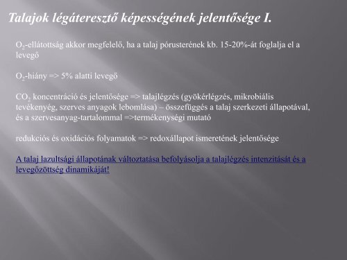 A talajok légáteresztő képesség mérésének alkalmazási lehetőségei