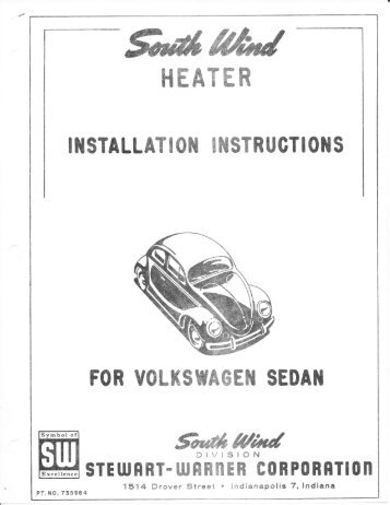 Stewart Warner Gas Heater - Beetle - PDF - TheSamba.com