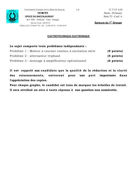 Probla Me 1 Moteur A Courant Continu A Exci Office Du