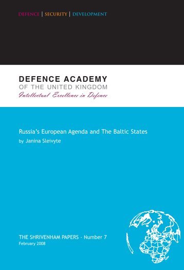 Russia's European Agenda and The Baltic States - Defence ...