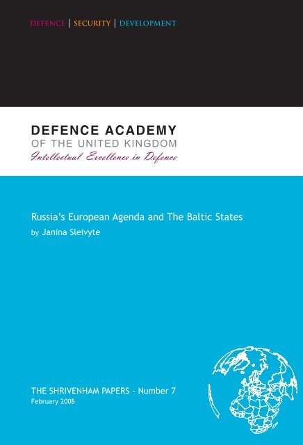 Russia's European Agenda and The Baltic States - Defence ...