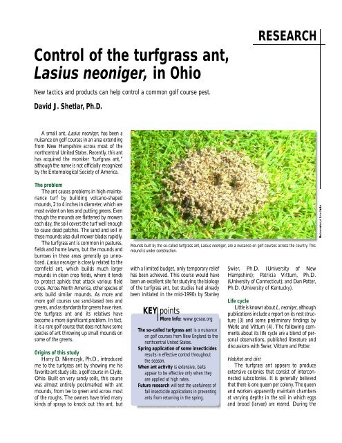 Control of the turfgrass ant, Lasius neoniger, in Ohio - GCSAA