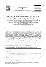 Phosphorus uptake and release in surface drains - ResearchGate