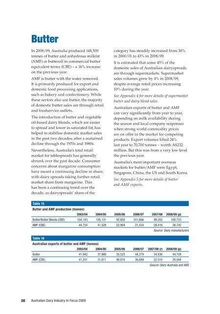 Australian Dairy Industry In Focus 2009 - Dairying For Tomorrow