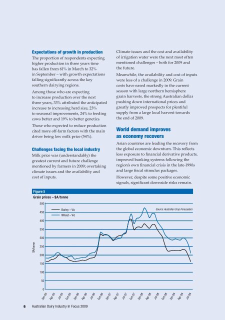 Australian Dairy Industry In Focus 2009 - Dairying For Tomorrow