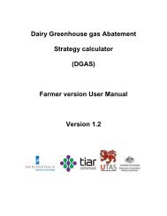 DGAS Calculator - Farmer v1.2 - User Manual - Dairying For Tomorrow