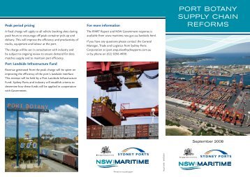 NSW Government response to IPART Report ... - Sydney Ports